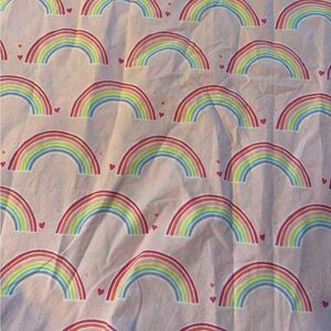 Pottery Barn Organic Rainbow Cloud Twin Size Duvet Cover